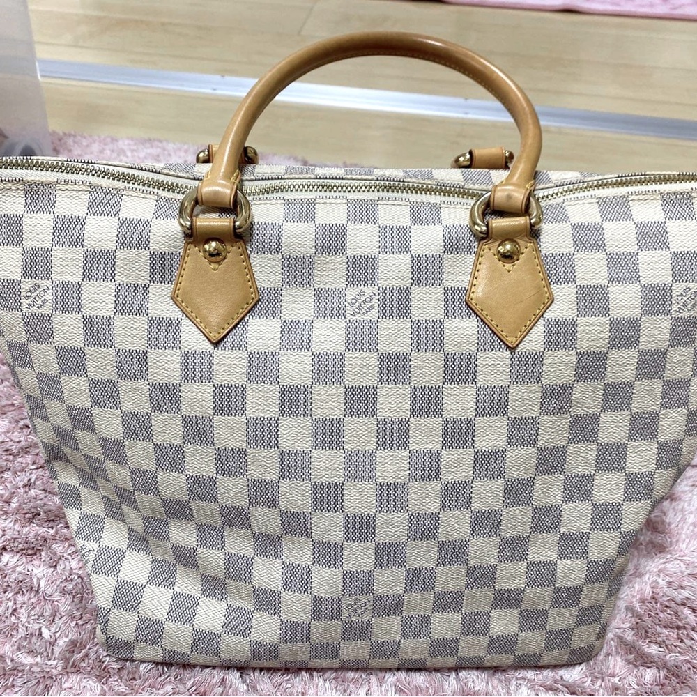 🌸Louis Vuitton Damier Azur Saleya PM🤍🤎🤍🤎EUC #FL2827